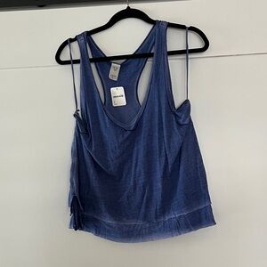 We The Free Denim Blue Tank Top